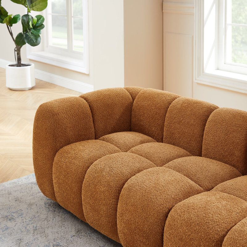 Kaibree 89.76'' Upholstered Sofa, Curry