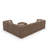 Praia 124" Ultraleather Outdoor L Sectional With Ottoman