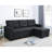 86'' Reversible L/R 3 - Seat Black Upholstered Pull Out Bed With Jumbo Stitch For A Contemporary And Understated Look Bed, Accent Small Parties-578096502