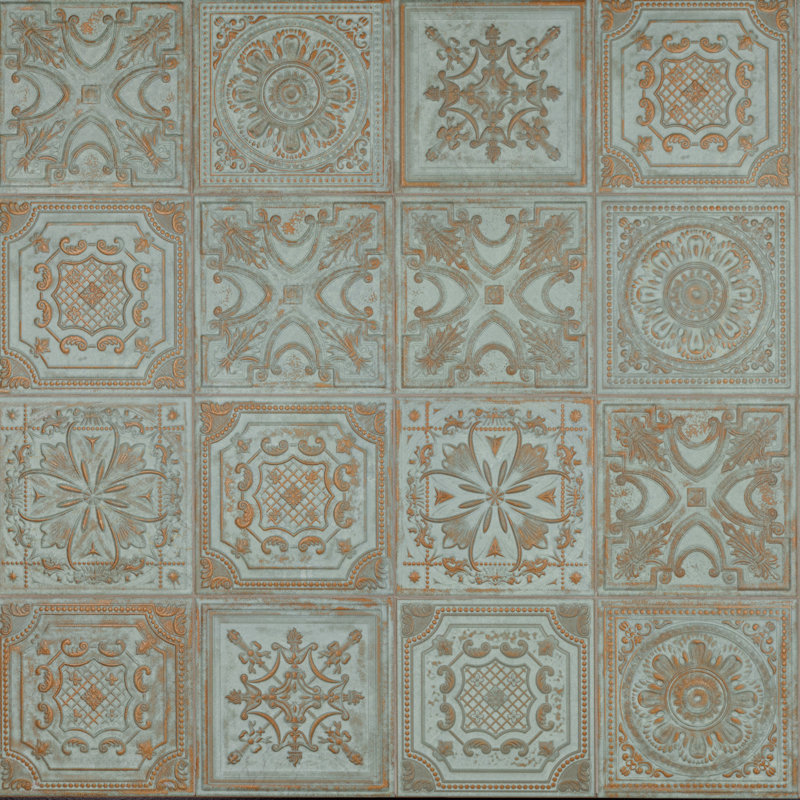 Carreau de céramique à motif 8 po x 8 po Fitz, Gris