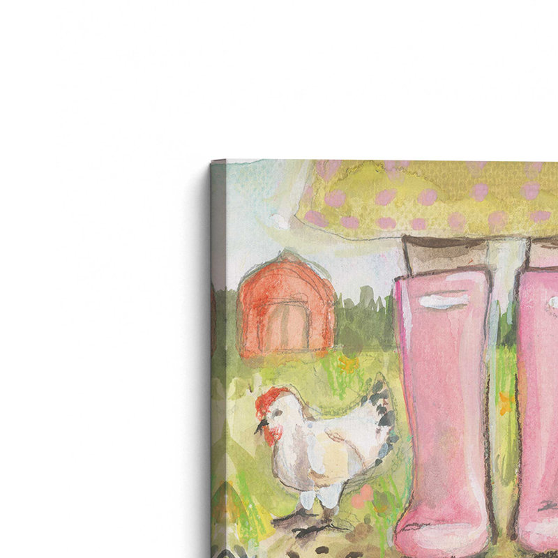 «Chicken Mama» par Jessica Mingo, reproduction d'art, 20 W x 30 H, Does Not Apply, Toile non encadrée
