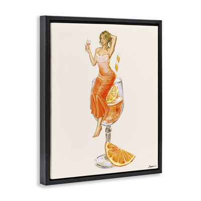 Woman & Orange Slice Cocktail