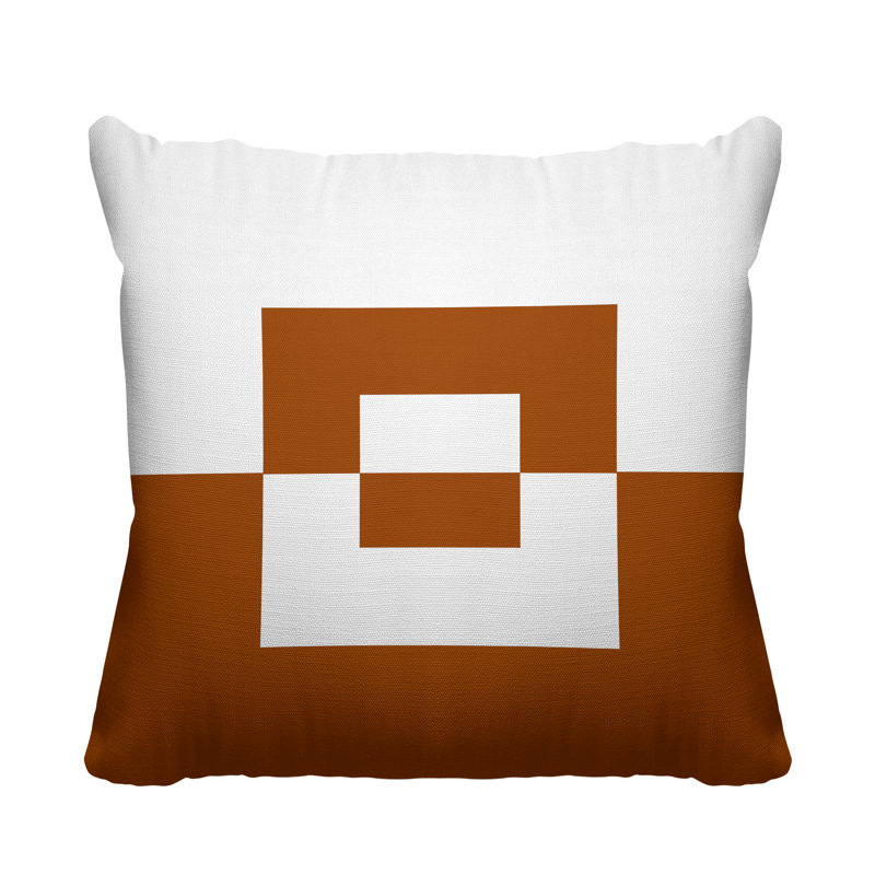Coussin décoratif intérieur / extérieur Granger, Orange brûlé, L 19 po x H 19 po