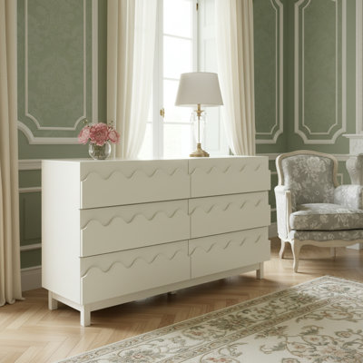 Elegant Design 60"W 6 - Drawer Dresser