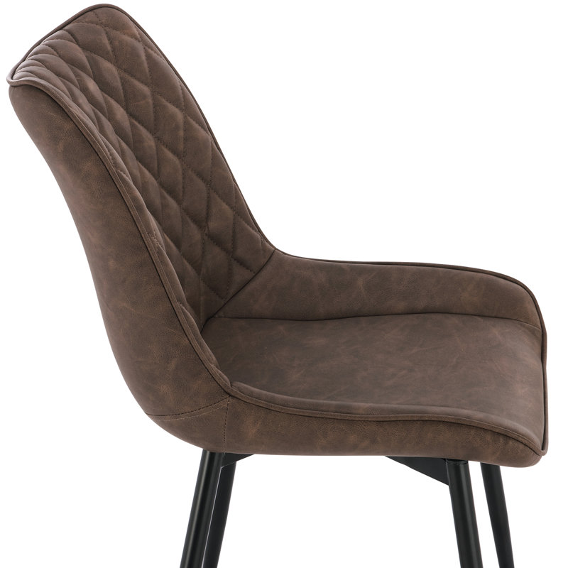 Alhambra 46.5cm H Upholstered Side Chair, Brown, 2