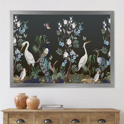 " Chinoiserie With Birds And Peonies IV "