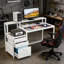 Bureau d'écriture, bureau spacieux, bureau d'ordinateur à deux niveaux