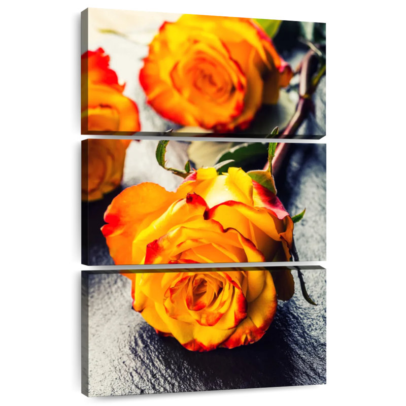 Roses orange vif Harnek, H 32 po x l 20 po