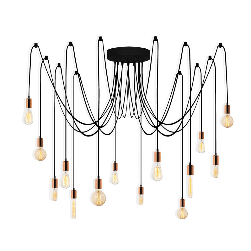 Lustre ajustable en métal 16 lumières