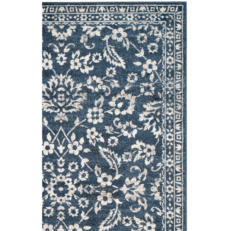 Tapis oriental bleu / beige Arthur, Rectangle 3 pi x 5 pi