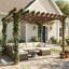 Outsunny 3x3 m Wooden Pergola Kit w/Triangle Supports-126044568