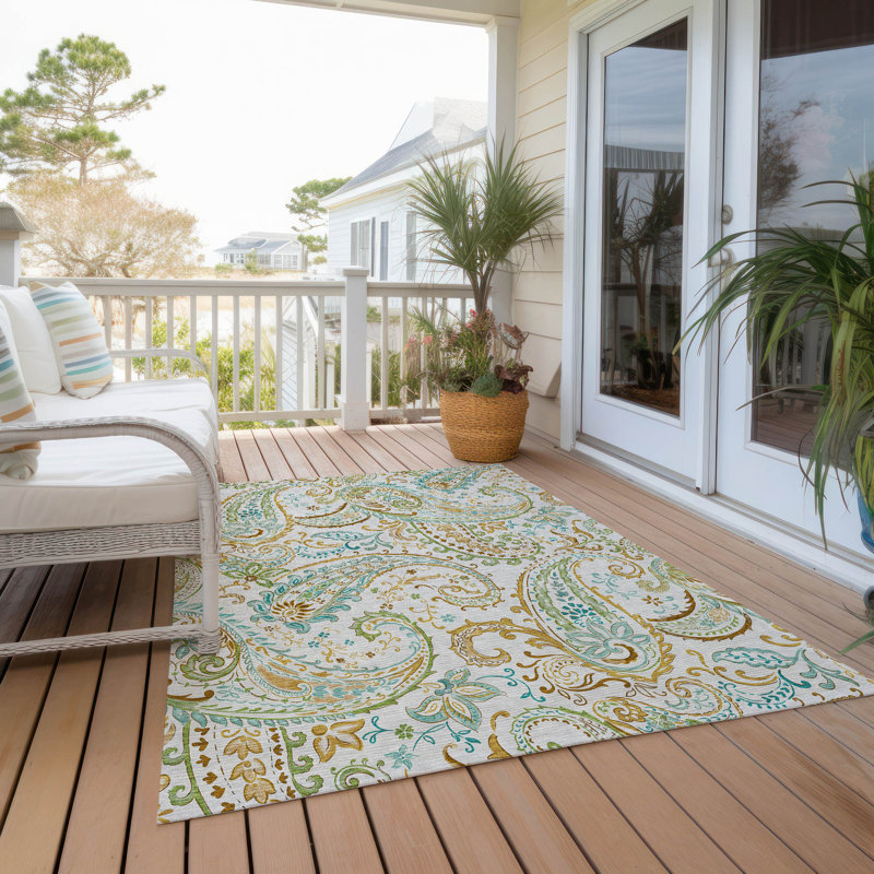 Tapis intérieur / extérieur Kinslee, Rectangle 3 pi x 5 pi