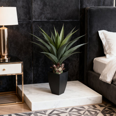 Agave 30 po plante artificielle avec pot