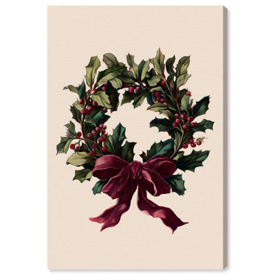 «Pink Holiday Laurel II», reproduction d'art sur toile par Art Remedy, 20 x 30