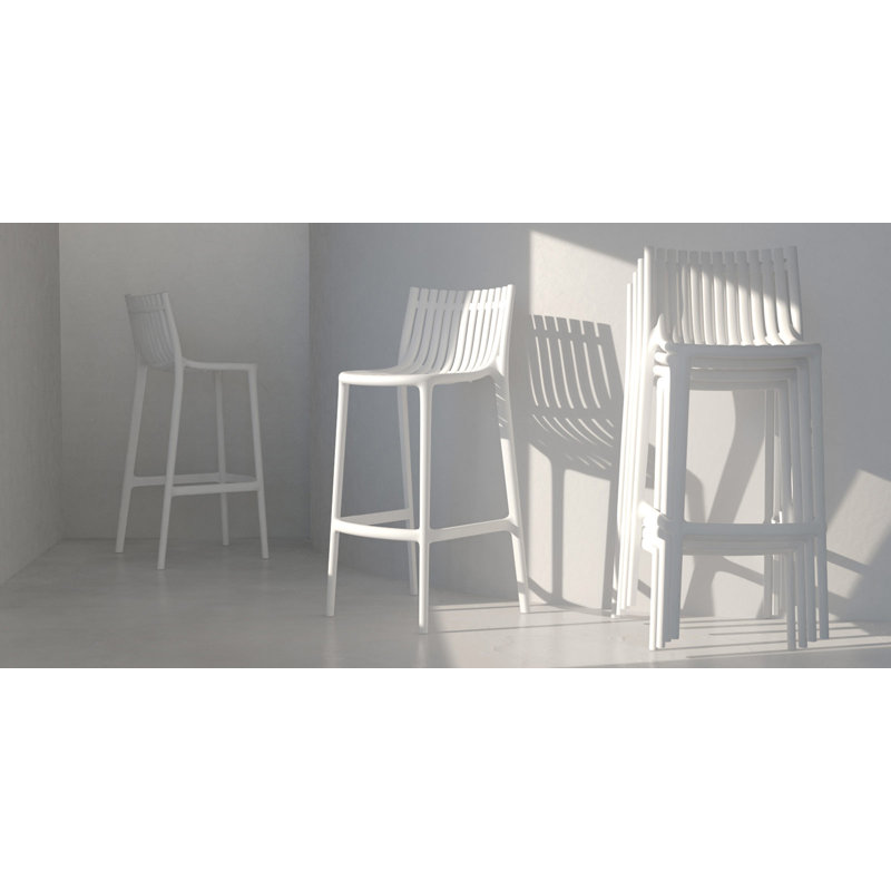 Ibiza 30” Patio Bar Stool, White