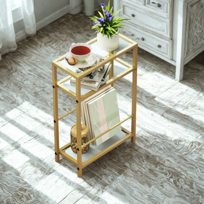 Glass Top End Table