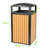Steel With Plastic Slatted Panels 40 Gallon Curbside Outdoor Trash Can-87104079