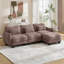 Canapé modulaire 101 po Curve Design avec repose-pieds mobile et 3 coussins décoratifs-312441962-312441967