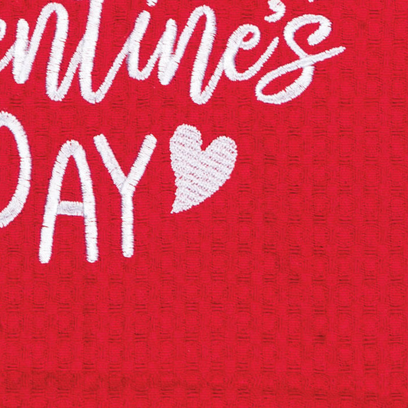 Happy Valentine's Day Towel, Red/White Happy Valentine's Day