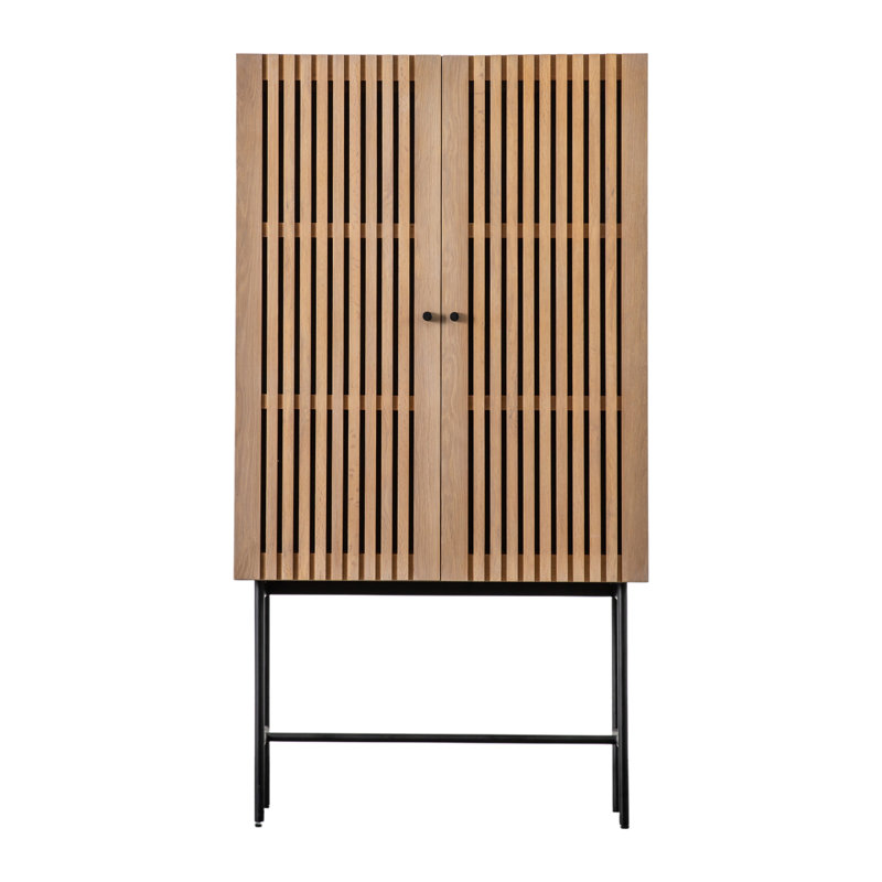 Greggery Solid Wood 2 - Door Rectangle Accent Cabinet