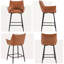 Faux Leather Bar Stool with Arm
