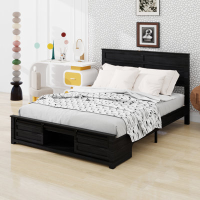 Innovative Bed Frame Combining Organized Headboard, LED Mood Lights, Pet-Friendly Design And Effortless Assembly