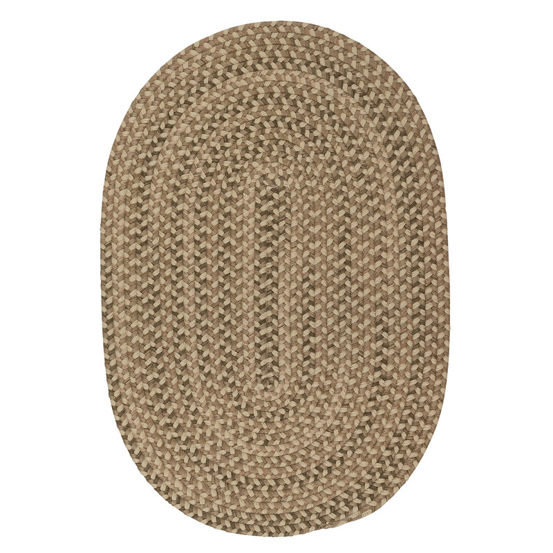 Tapis multicolore tressé à la main par Nurten, Ovale 2 pi 3 po x 3 pi 1po