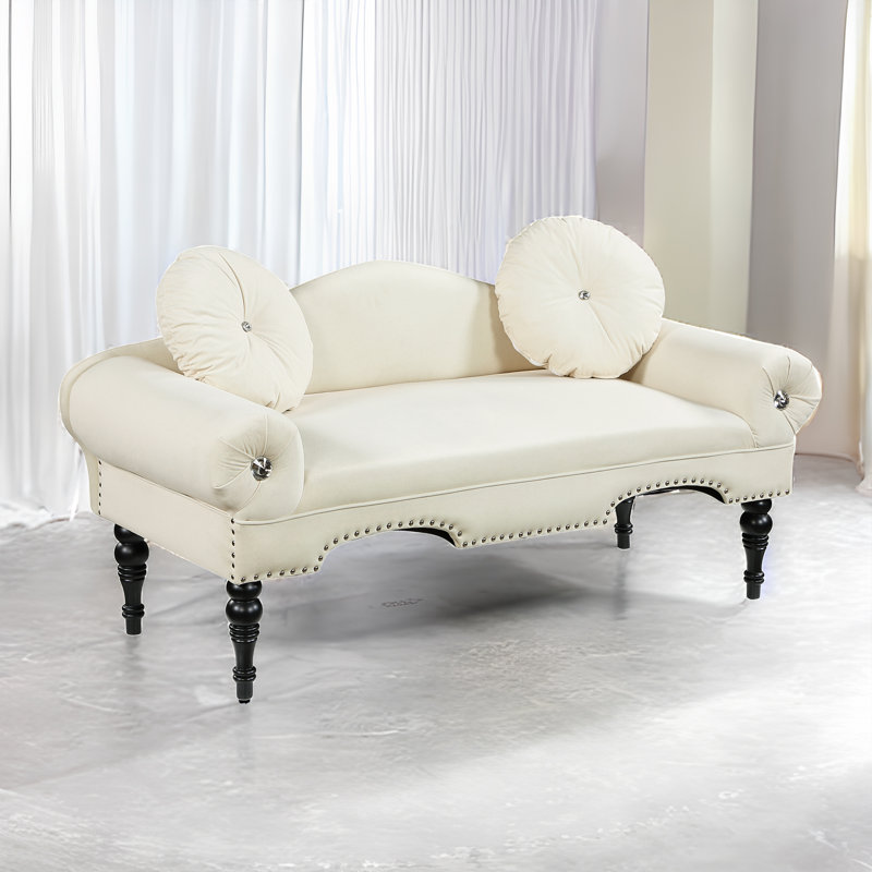 Causeuse en tissu Naquan, Beige