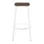 Industrial Bar Stool Set with Built-in Footrest