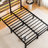 Rustic Brown Wooden Headboard Metal Bed Frame, Full Size, Robust Build, No Box Spring, Noiseless, Storage, Lights, Charging Station And Wood In Brown, Enduring, Soundless, Storage Option, Wire-1148508636-1148508627