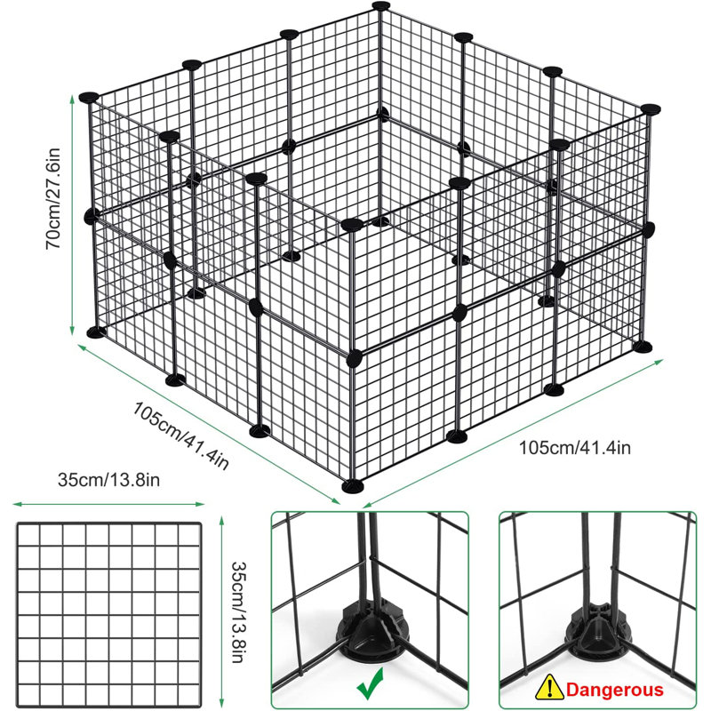 27.6'' H Panel Metal Exercise Pen