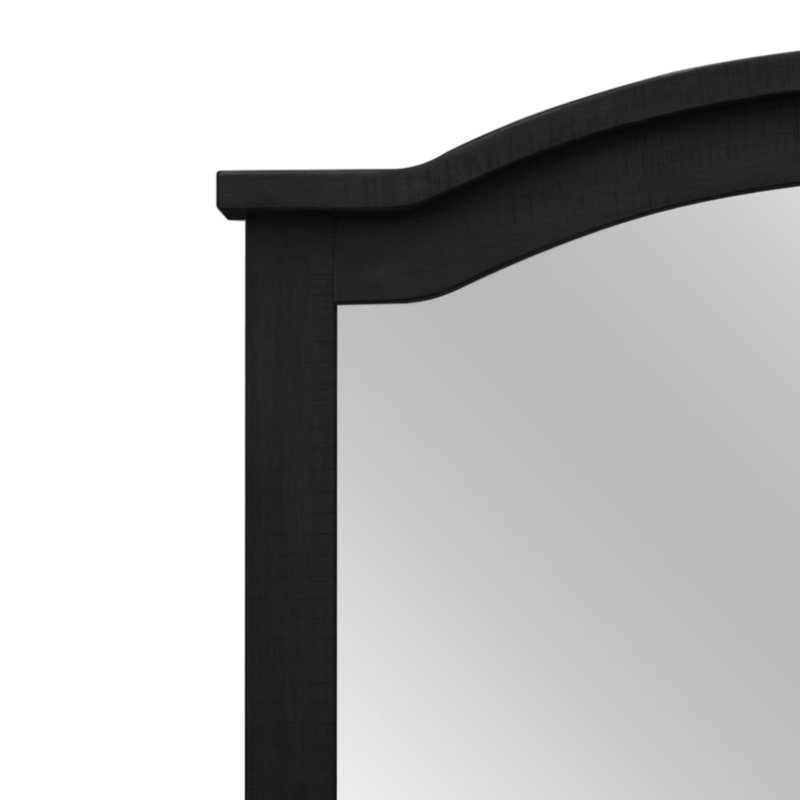 Epes Solid Wood Mirror, Vintage Black