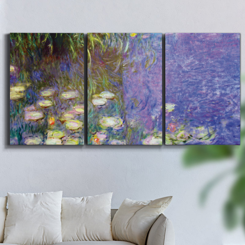 Stark Neutral Landscape II, impression sur toile 3 pièces, H 48 po x l 96 po x P 2 po