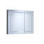 36 po X P 30 H Armoire à pharmacie encastrée / à fixation en aluminium argenté avec DEL tricolore, tablettes réglables, 110 charnières à fermeture en douceur, affichage de l'heure et de la température, aluminium, fixation, armoire, DEL