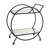  Bray Gold Metal Rolling Round 2 Mirrored Shelf Bar Cart with Top Handle-1739752963
