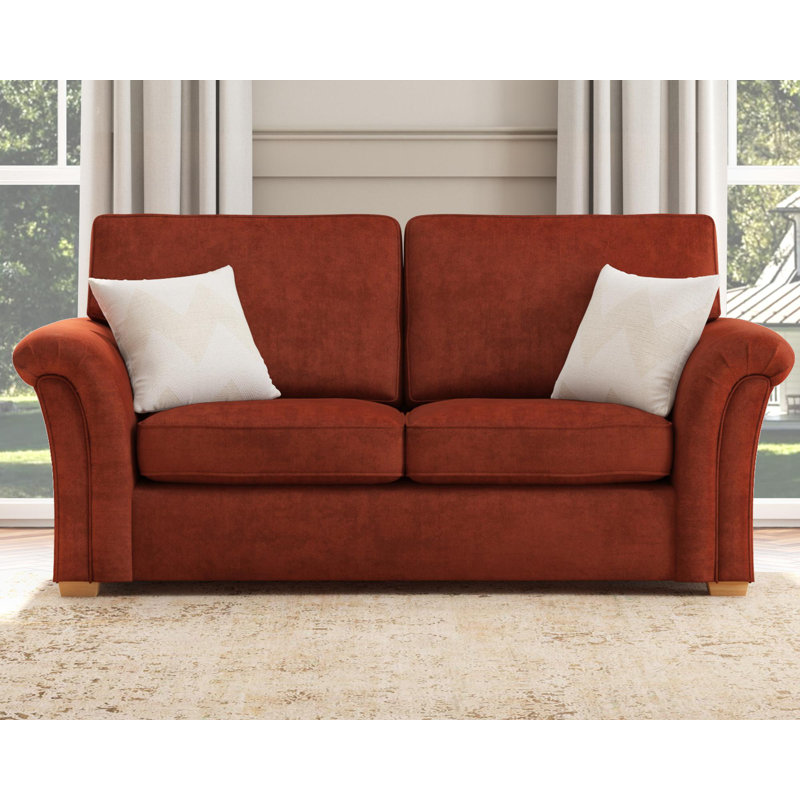 Castleacre Three Seater, Fixed Back, Marmalade