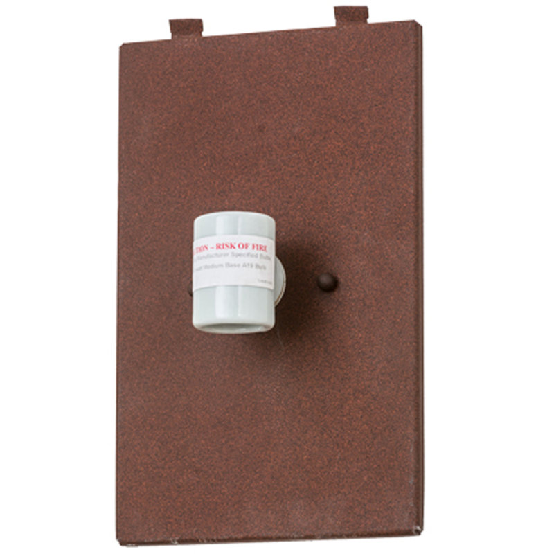 2 - Light Flush Mounted Sconce, Red Rust
