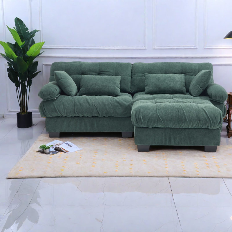Canapé modulaire à assise profonde, canapé en forme de L moderne pour la maison