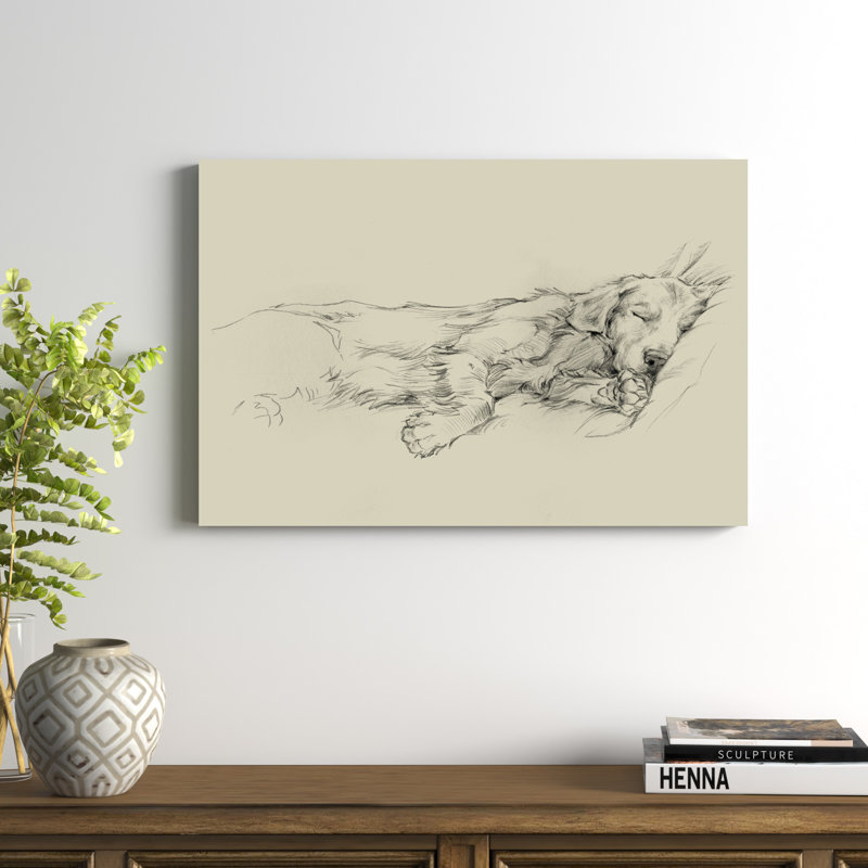 «Dog Days III» par Ethan Harper, reproduction d'art sur toile, Encadrement argenté, H 21,125 po x l 31,125 po x P 1,125 po