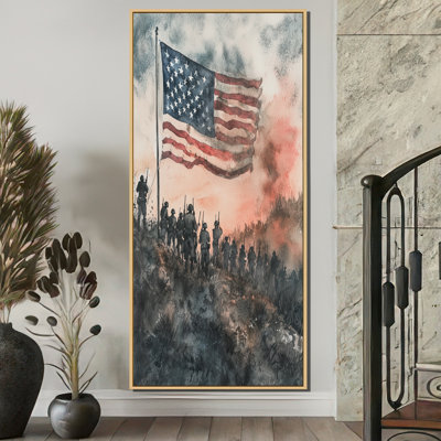 Patriotiste des États-Unis, «Gulf Soldier Retreat I», art mural sur toile Patriotist des États-Unis