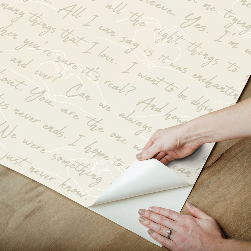 Papier peint adhésif «Love Letters», Parchemin