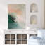 «Green Minimal Abstract Modern Paint Strokes», encadré frais, images de salon-101791675-101791676