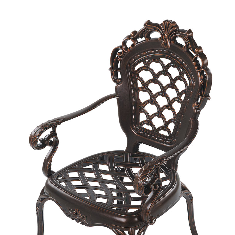 Fraley Stacking Patio Dining Side Chair with Cushion