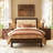 23"w Nightstands  With 2-drawer, Nightstand With 3-sided Fluted Panels And Faux Marble Top