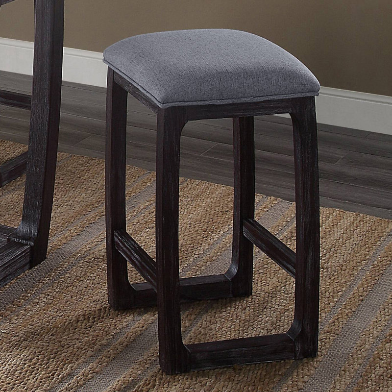 Tabouret de comptoir patiné espresso et gris