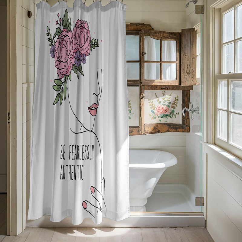 Rideaux de douche 1 pièce, H 74 po x l 40 po