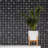 Charcoal Dark Gray Metallic 3d Illusion Dimensional Square Textured Wallpaper
