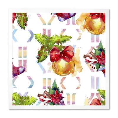 «Christmas Winter Holiday Symbols», impression sur toile