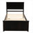 Twin Size Solid Pine Platform Bed Frame With Two Wheeled Under-Bed Storage Drawers, Brown-Toned Construction
