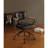 Vintage Black Top Grain Leather Office Chair